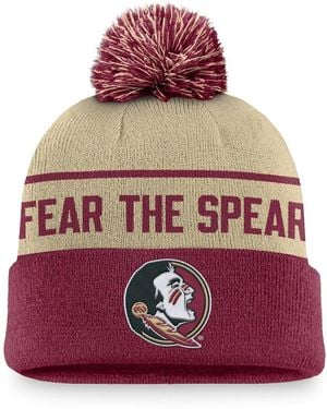 Nike Gold/garnet Florida State Seminoles Local Peak Cuffed Knit Hat - Red