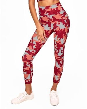 Walkpop Cora Super-soft Printed 7/8 legging - Red