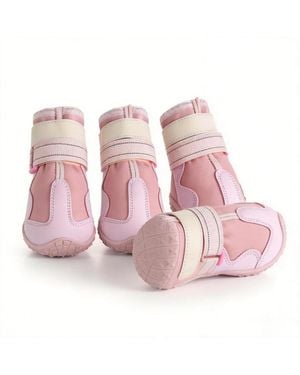Aronkl Anti-slip Dog Boots For Large Dogs - Pink
