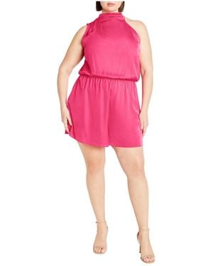 City Chic Kiana Romper - Pink