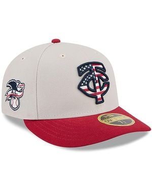 KTZ Red Minnesota Twins 2024 Fourth Of July Low Profile 59fifty Fitted Hat - Pink