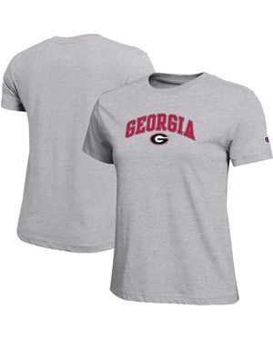 Champion Georgia Bulldogs Arched Over Logo T-shirt - Gray