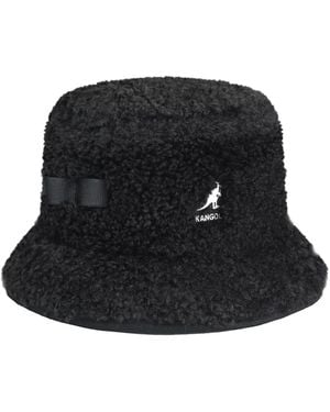 Kangol Faux Shearling Utility Bucket Bucket Hat - Black