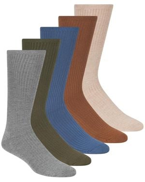 Scotch & Soda 5-pack Ribbed Crew Dress Socks - Blue