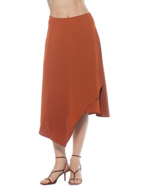 Alexia Admor Jess Asymmetric Midi Skirt - Orange