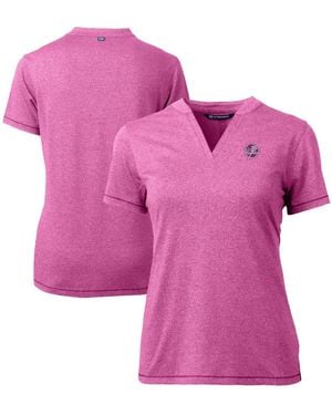 Cutter & Buck New York Yankees Forge Heathered Stretch Blade Top - Pink