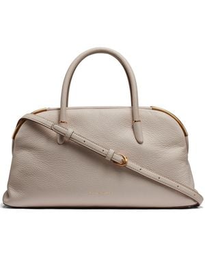 Donna Karan Satin Leather Satchel Bag - Natural