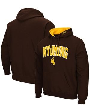 Colosseum Athletics Wyoming Cowboys Arch And Logo Pullover Hoodie - Brown