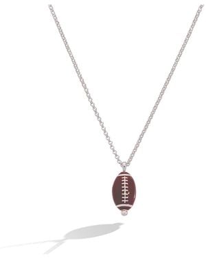 ALEX AND ANI Football Spinner Pendant - Metallic