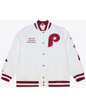 Mitchell & Ness Philadelphia Phillies Cooperstown Collection Arctic Lightweight Satin Full-snap Jacket - White
