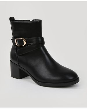 BERNESS Madeline Wrap Strap Bootie - Black