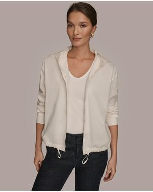 Donna Karan Weekend Long-sleeve Hooded Jacket - Natural