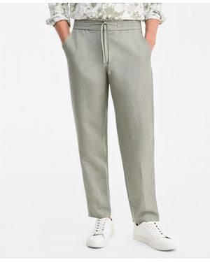 Alfani Lightweight Linen Drawstring Pants - White