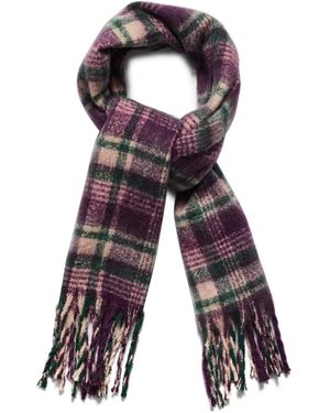 Steve Madden Weathered Plaid Lofty Scarf - Blue