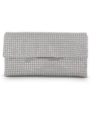 Badgley Mischka Woman's Jayden Fully Crystal Mini Envelope Clutch - Gray