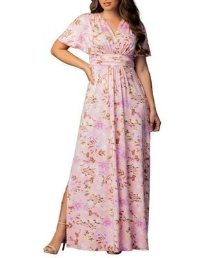 Kiyonna Vienna Kimono Sleeve Long Maxi Dress - Black
