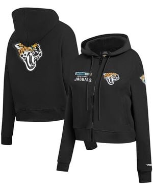 Pro Standard Jacksonville Jaguars Split Logo Full-zip Hoodie - Black