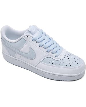 Nike Court Vision Low Next Nature Retro Low-top Lifestyle Sneakers From Finish Line - Blue