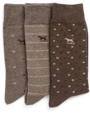 Rodd & Gunn Seacliff Multi Sock 3 Pack - Brown