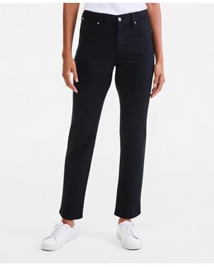 Style & Co. Petite High-waist Straight Ponte Pants - Blue