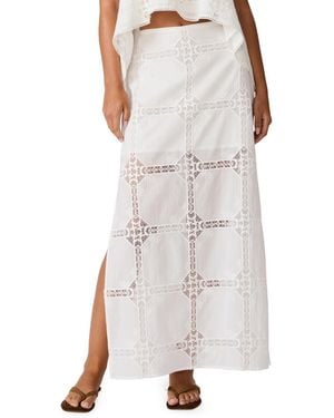 Steve Madden Monique Side Slit Skirt - White