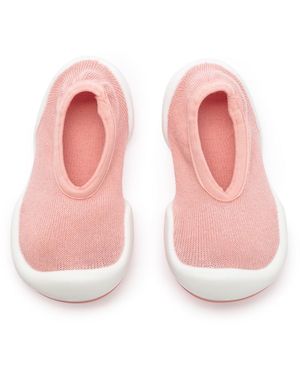 Komuello Baby Girls Breathable Washable Non-slip Sock Shoes - Pink