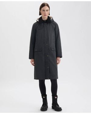 HUNTER Faux Fur-lined Hood Coat - Blue