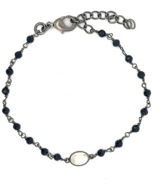 Adornia Fine Moonstone And Spinel Rosary Bracelet - Metallic