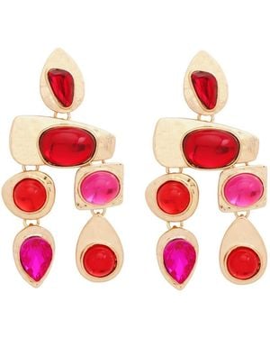 petit moments Multi Stone Earrings - Red