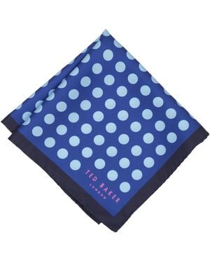 Ted Baker Dewport Twill Dots Pocket Square - Blue