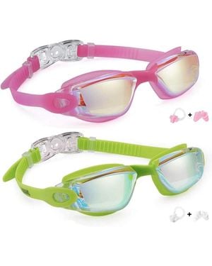 Gnuadz 2pc Swim goggles Kids Anti-fog Uv Protection Comfort Fit - Pink