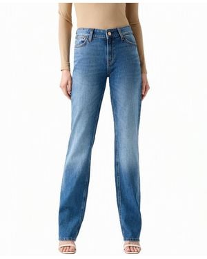 Guess Nicky Straight-leg Mid-rise Jeans - Blue