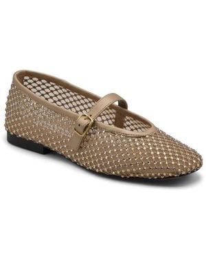 Charles David Westa Flat Dress Shoe Mesh Rhinestones - Metallic