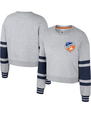 Stadium Essentials Fc Cincinnati Scrimmage Cropped Pullover Sweatshirt - Blue