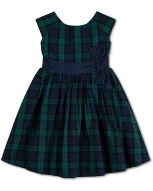 Hope & Henry Big Girls Cap Sleeve Party Dress - Blue