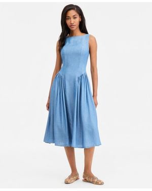 On 34th Drop-waist Midi Dress - Blue