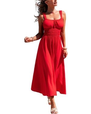 CUPSHE Maxi Beach Dress - Red