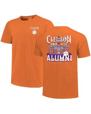 Image One Clemson Tigers Campus Alumni Heavyweight Cotton Relaxed-fit T-shirt - Orange