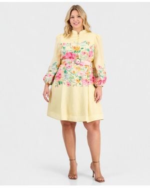 Tahari Plus Size Puff-sleeve Burnout Midi Dress in Black | Lyst Tahari Plus Size Puff-sleeve Burnout Midi Dress in Black | Lyst