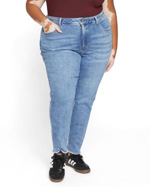 UNIVERSAL STANDARD Plus Size Joni High Rise Curve Slim Leg Jeans - Blue