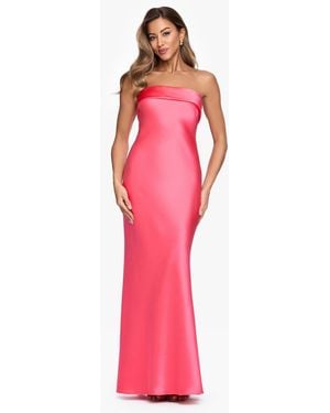 Xscape Strapless Sleeveless Polyester Gown - Pink