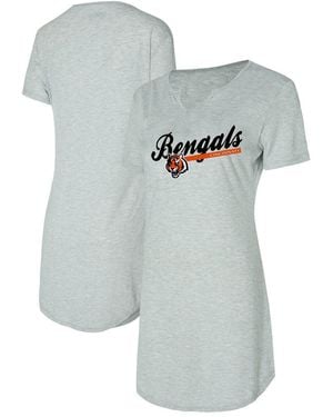 Concepts Sport Cincinnati Bengals Petition Knit Nightshirt - Gray