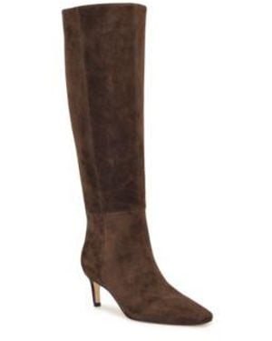 Nine West Caddy Tall Kitten Heel Boots Regular Wide Calf - Brown