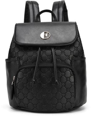 Elle Compass 11" Monogram Mini Backpack - Black