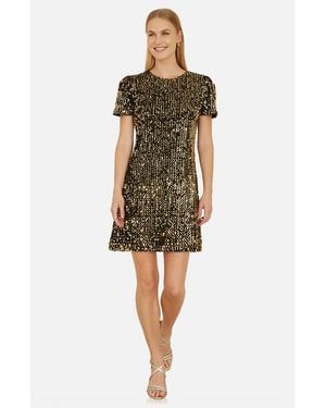 Yumi' Sequin Tunic Mini Dress - Green