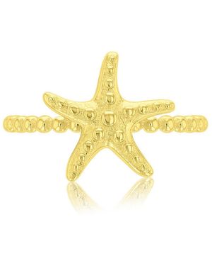 Roxy Waterproof Yellow Star Fish Beads Ring - Metallic