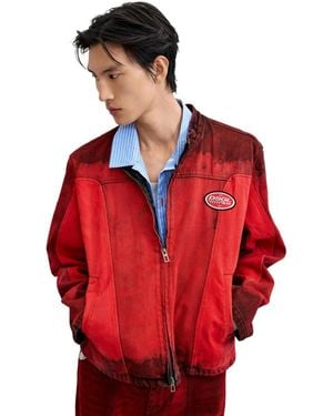 Desigual Two-tone Racing Jacket - Red