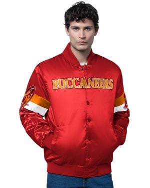 Starter Tampa Bay Buccaneers Triple Option Satin Varsity Vintage Logo Full-snap Jacket - Red