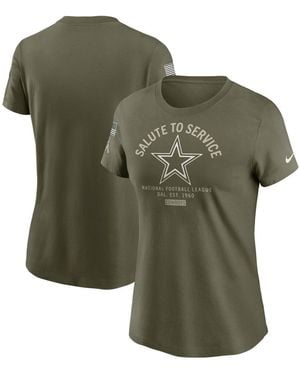Nike Dallas Cowboys 2025 Salute To Service Sideline T-shirt - Green