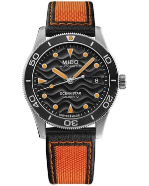 MIDO Automatic Sport Ocean Star Fabric Strap Watch - Gray